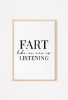 fart like no on is listening bathroom decor