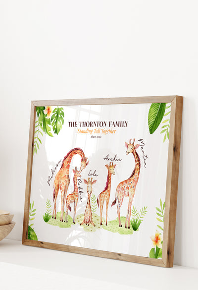 giraffe family decor