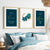 romantic couple bedroom quotes in teal and gold