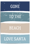 gone to the beach  love santa poster