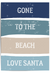 gone to the beachlove santa poster