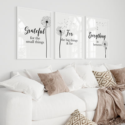 set of 3 living room quotes