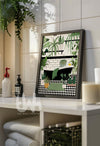 Green Tropical Bathroom Print