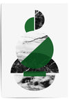 green and marble geometric poster