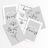 Set of 5 Grey Bedroom Wall Art Prints | Romantic Botanical Printable Set | Digital Download