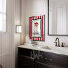 Funny Santa Bathroom Christmas Print | He Sees You When You're Pooping Wall Art