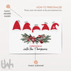 Personalised Family Christmas Hat Print – Custom Family Names Christmas Wall Art, Festive Holiday Decor