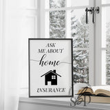 Insurance Sign, Realtor Office Decor, Insurance Agent Decor, Realtor office prints, realtor wall art, realtor quotes, Real Estate Signs