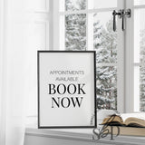 Real Estate Signs, Book Now Appointments Sign, Real Estate Quotes, Office Decor, Realtor office prints, realtor wall art, Real Estate Poster