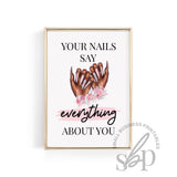 Nail Tech Wall Art | Nail Salon Quote Printable | Digital Download