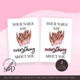 Your Nails Say Everything About You Wall Art | Nail Salon Printable | Digital Download