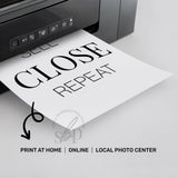Real Estate Agent Decor, Real Estate Marketing, List Sell Close Repeat, Realtor Sign, Real Estate Office Wall Art, Real Estate Quotes, funny