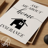 Insurance Sign, Realtor Office Decor, Insurance Agent Decor, Realtor office prints, realtor wall art, realtor quotes, Real Estate Signs