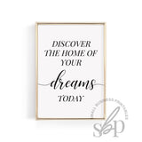 Real Estate Signs, Real Estate Quotes, Dream Home Sign, Realtor office prints, realtor wall art, Real Estate Poster, Realtor Marketing