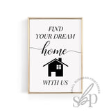 Realtor Office Decor, Realtor Quotes, Realtor Sold Listings, Real Estate Signs, Realtor Marketing Signs, Find Your Dream Home Real Estate