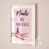 Nail Salon Decor, Nail Room Decor, Manicure Print, Nail Tech Name Sign, Custom Nail Studio Sign, Nail Bar Studio Decorations, Salon Art