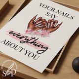 Nail Tech Wall Art | Nail Salon Quote Printable | Digital Download