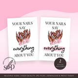 Nail Tech Wall Art | Nail Salon Quote Printable | Digital Download