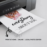 Your Nails Say Everything About You Wall Art | Nail Salon Printable | Digital Download