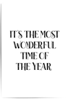 It’s the Most Wonderful Time of the Year Christmas wall art print black and white