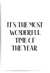 It’s the Most Wonderful Time of the Year Christmas wall art print black and white