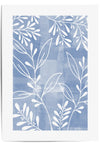 light blue leaf print