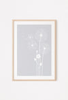 poster 5 light grey dandelion wall art