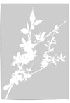 light grey cherry blossom botanical print