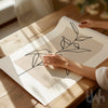 Minimalist Leaf Line Art Print – Neutral Botanical Wall Decor for Modern Homes