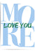 Blue and green text 'I LOVE YOU' on a white background