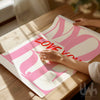 Love You More Typography Wall Art – Pink & Red Statement Poster