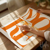 Love You More Typography Wall Art – Orange & Yellow Poster Print