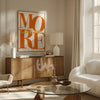Love You More Typography Wall Art – Orange & Yellow Poster Print