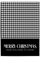 Merry Christmas buffalo plaid wall art black and white