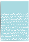 teal coastal wave poster