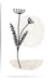 Minimalist botanical wall art print featuring black line art plant on a soft beige background – neutral modern décor