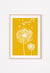 yellow dandelion flower poster