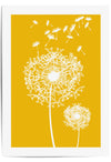 yellow dandelion wall decor