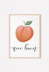 nice bum peach print