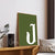 Personalized Initial Wall Art – Olive Green Monogram Print | Custom Letter Poster for Modern Home Décor