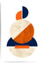 orange navy and blue geo poster