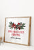 Personalised Holly Jolly Christmas Sign – Custom Family Name Holiday Wall Art – Rustic Christmas Home Decor Print