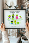 frog family print gift