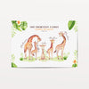 giraffe family personalised gift