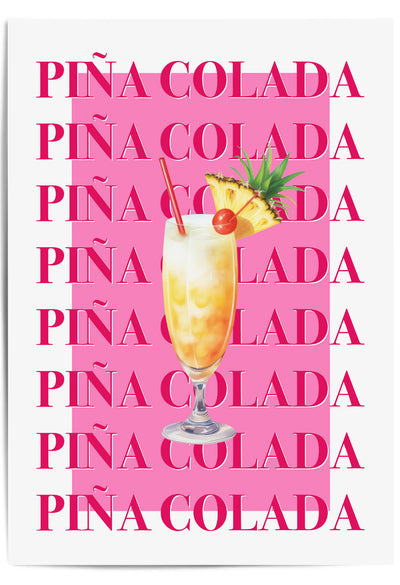 pina colada cocktail-print