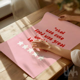 Blush pink kitchen wall decor quote