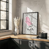 modern kitchen wall art playful typography print