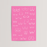 Boobs Feminist Art Poster Print