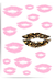 Pink leopard lips wall art fashion print with glam animal print design