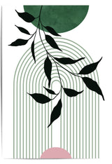 Mid Century Pink & Green Wall Art | Digital Download, Fine Art Print & Framed Print